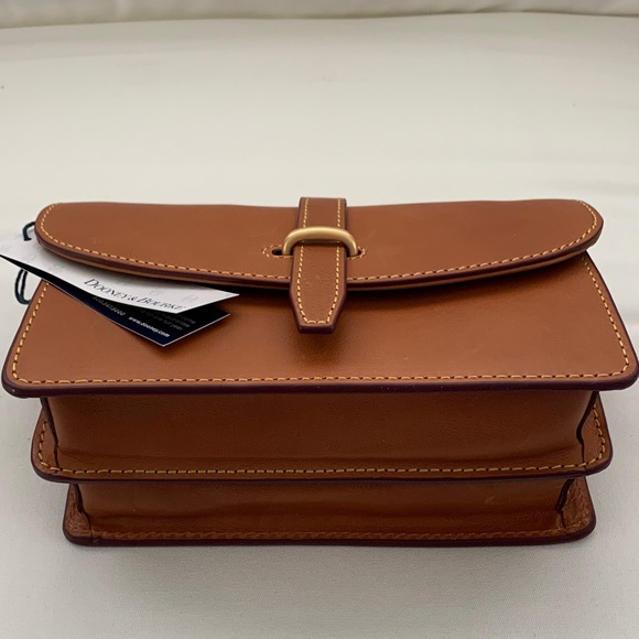 Dooney & Bourke Handbags - NWT - Dooney & Bourke Natural Leather Logo Patch Clutch/Crossbody